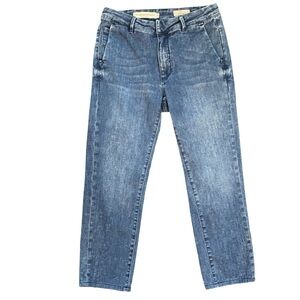 Pilcro and the Letterpress Mid Rise Slim Fit Crop Blue Jean Trouser Style Sz 27